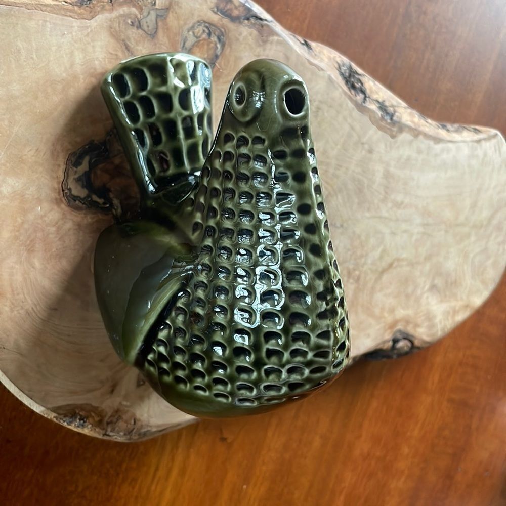 Mid Century Arthur Wood Bird String Dispenser with Scissor Holder